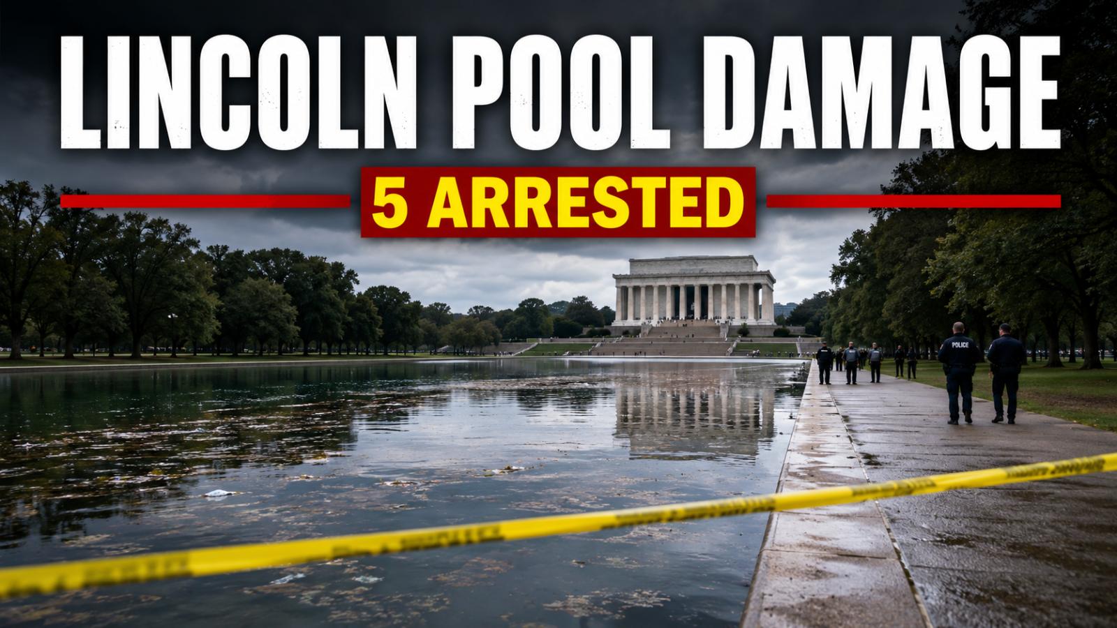Lincoln Memorial pool case draws arrests and questions