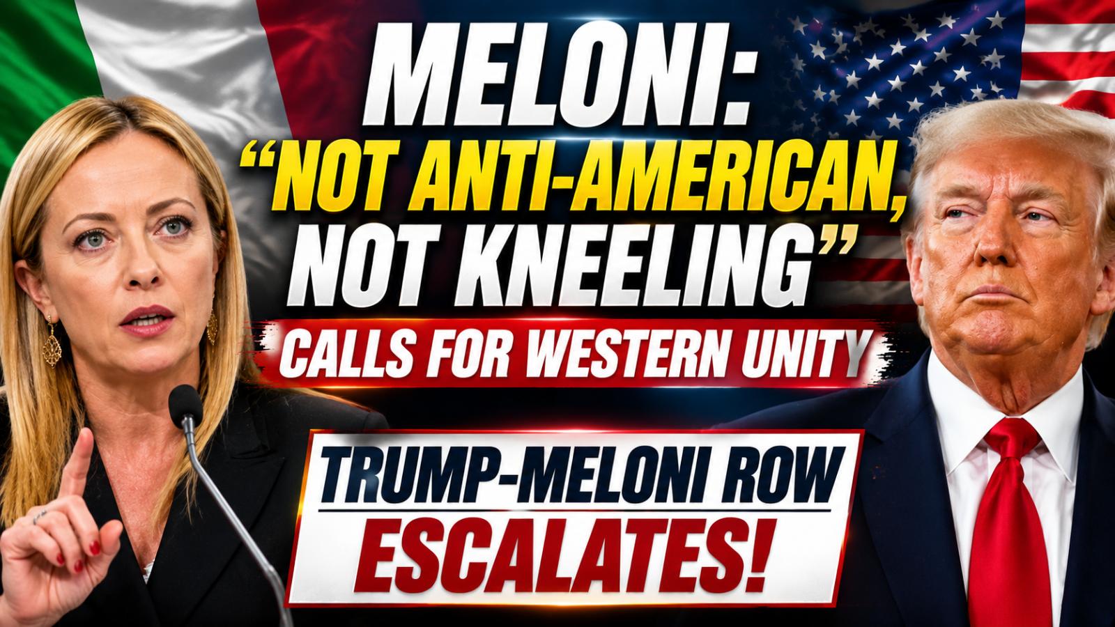 Italy’s Meloni calls for unity with US after Trump dispute