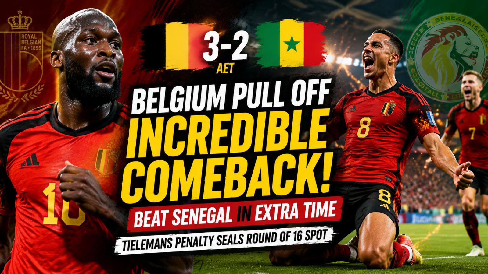 Belgium Stun Senegal in Last-Minute Thriller to Reach World Cup Round of 16