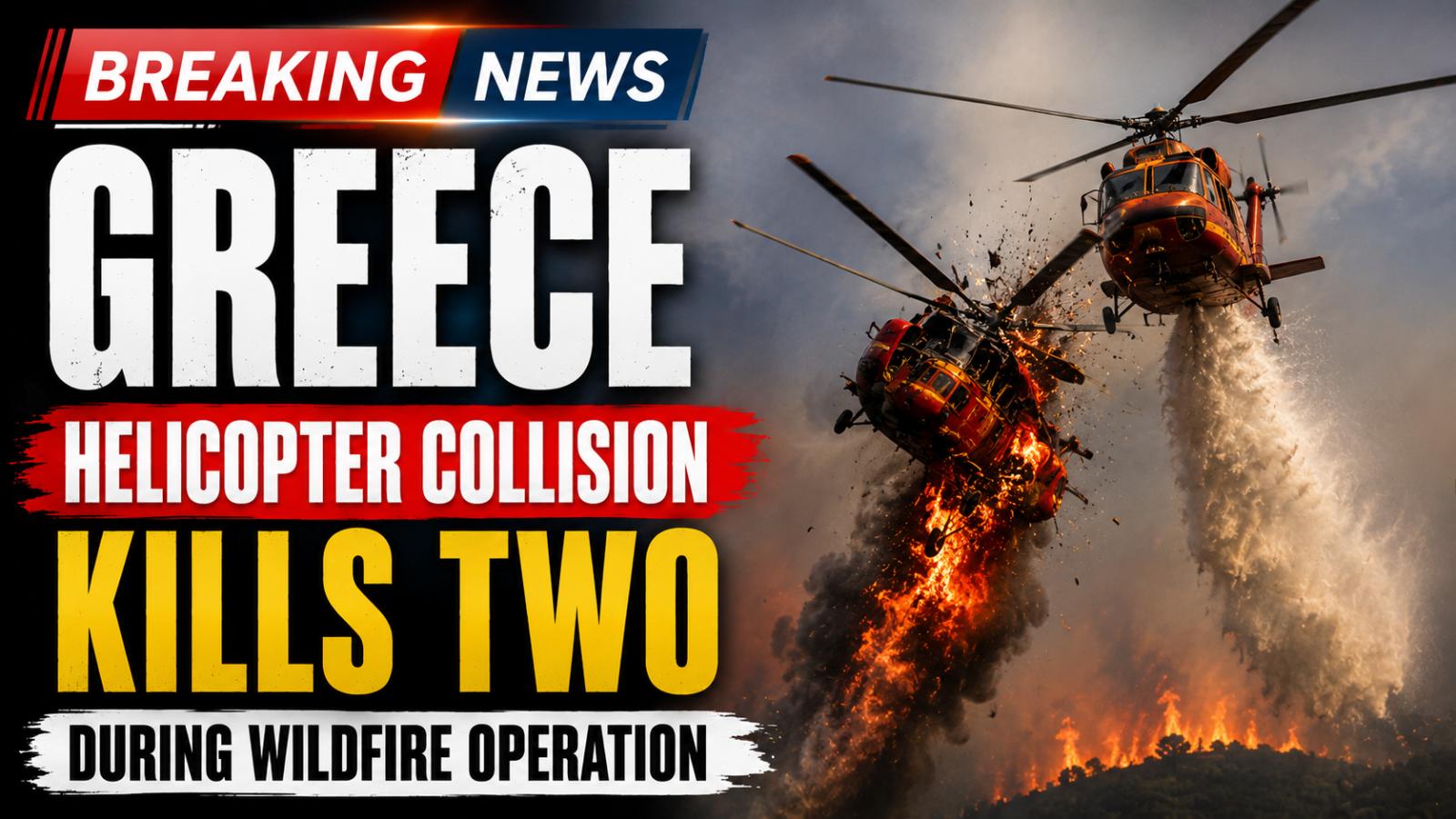 Greece Firefighting Helicopter Collision Kills Two Near Athens