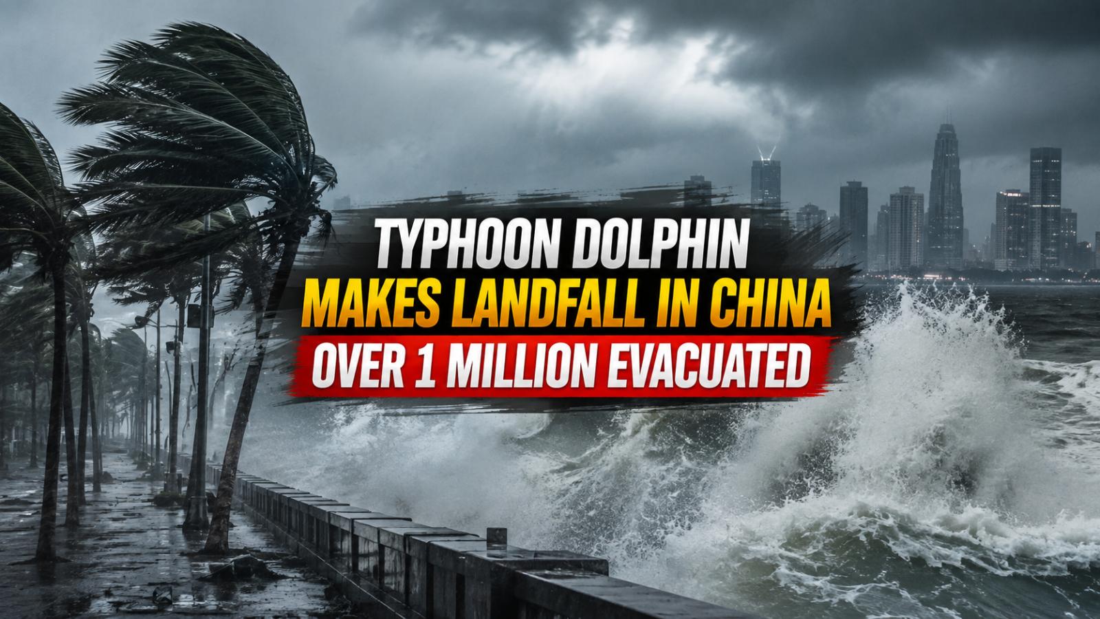 Typhoon Dolphin China Landfall Forces Over 1 Million to Evacuate