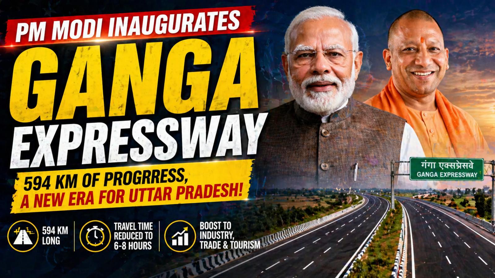 PM Modi Inaugurates Ganga Expressway, India’s Mega Infrastructure Push