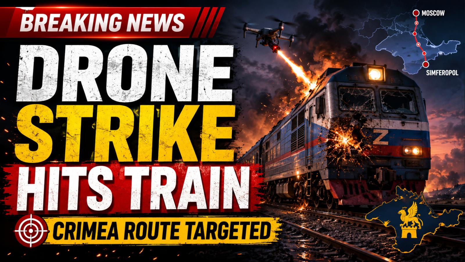 Ukraine Drone Strike Hits Crimea-Bound Train