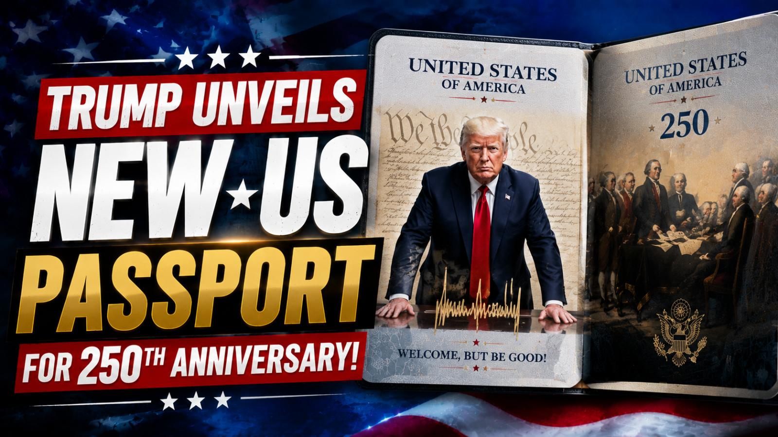 Trump unveils special 250th anniversary US passport design with new rendering