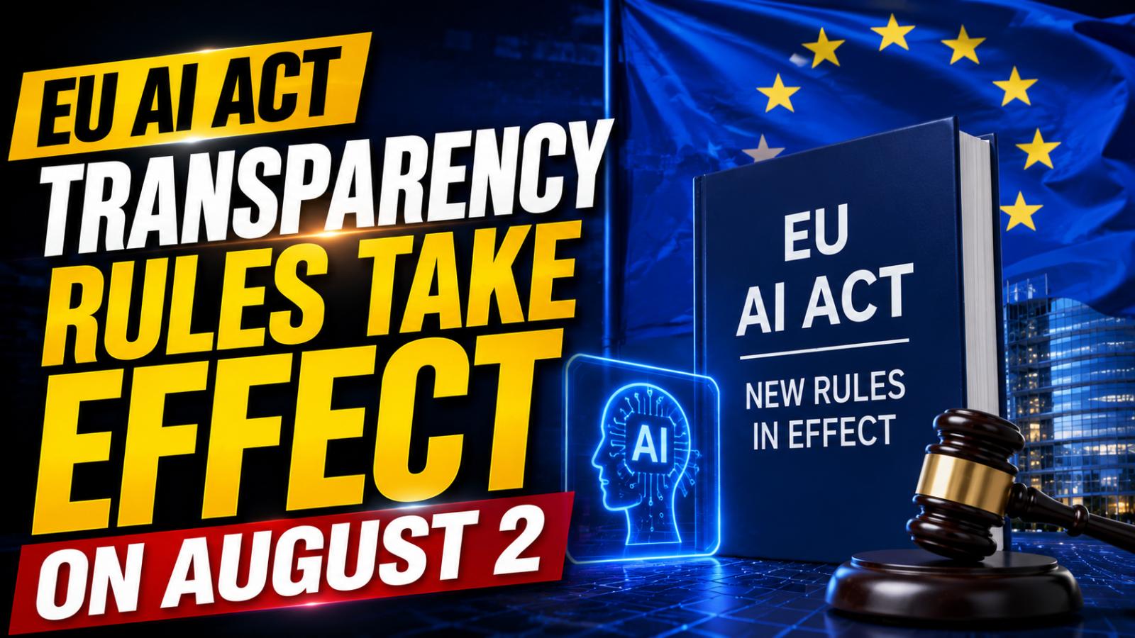 EU AI Act transparency rules take effect on August 2