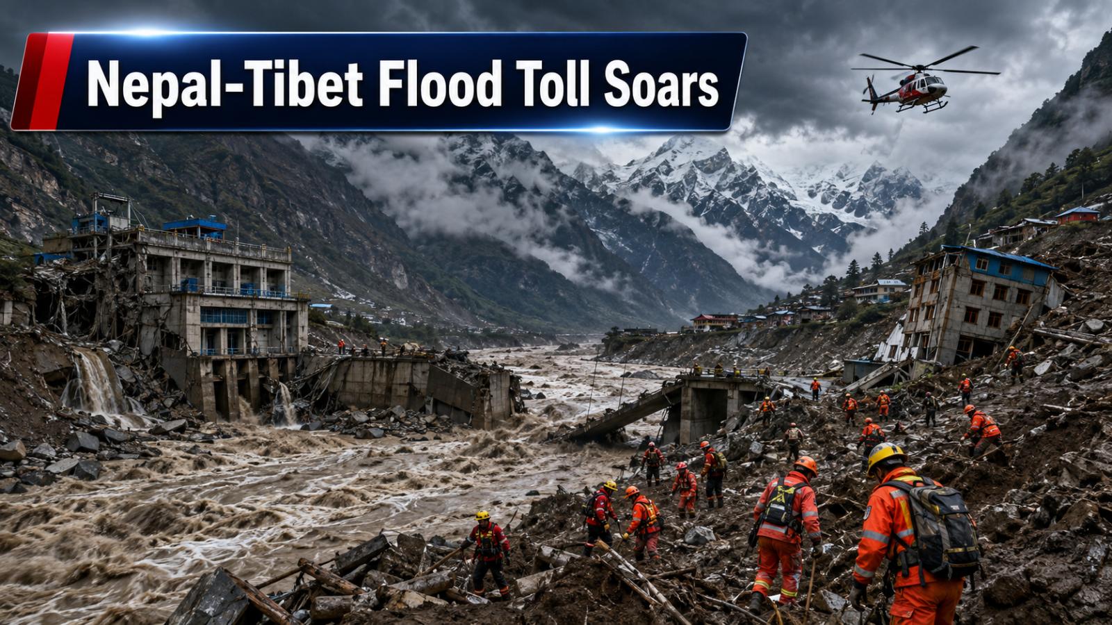 Nepal Tibet Floods: Death Toll Climbs as Thousands Remain Missing