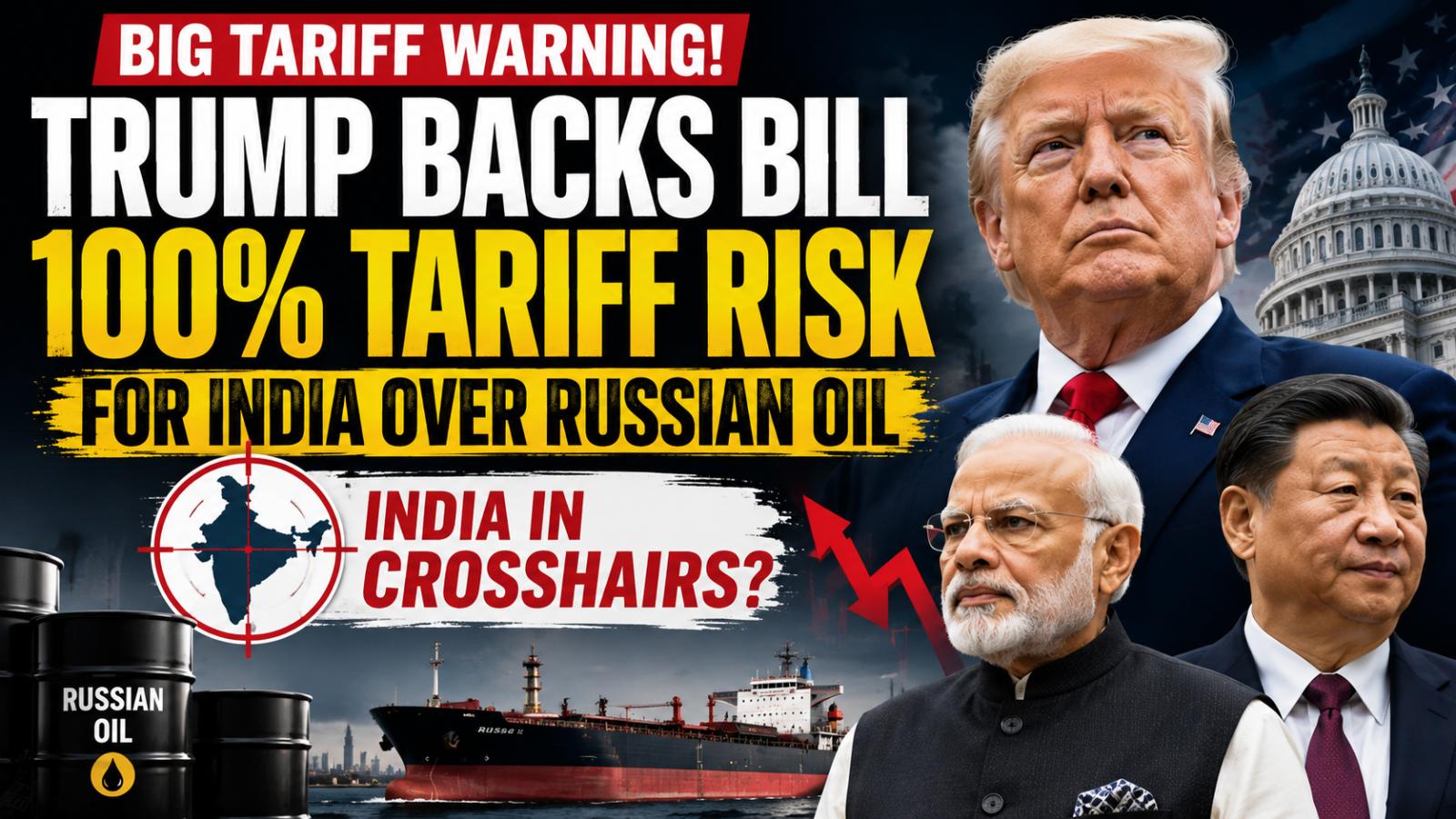 Trump-Backed Russia Bill Puts 100% Tariff Risk on India