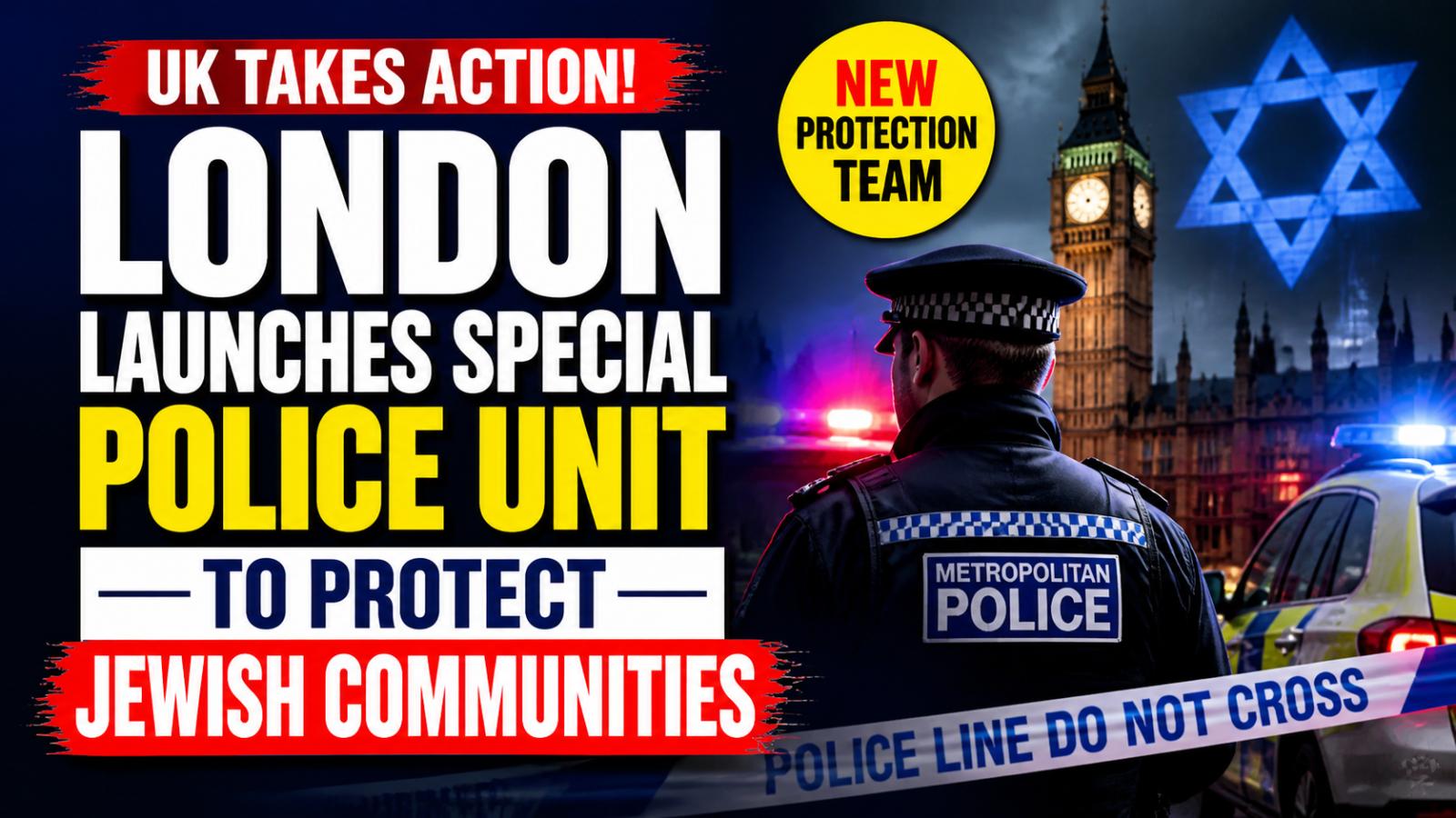 London Forms New Unit to Protect Jewish Communities Amid Surge in Antisemitic Attacks