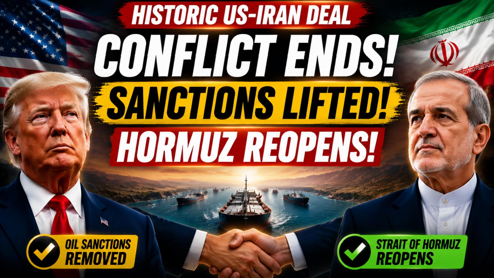 US-Iran sign deal to end conflict and restart Hormuz shipping route