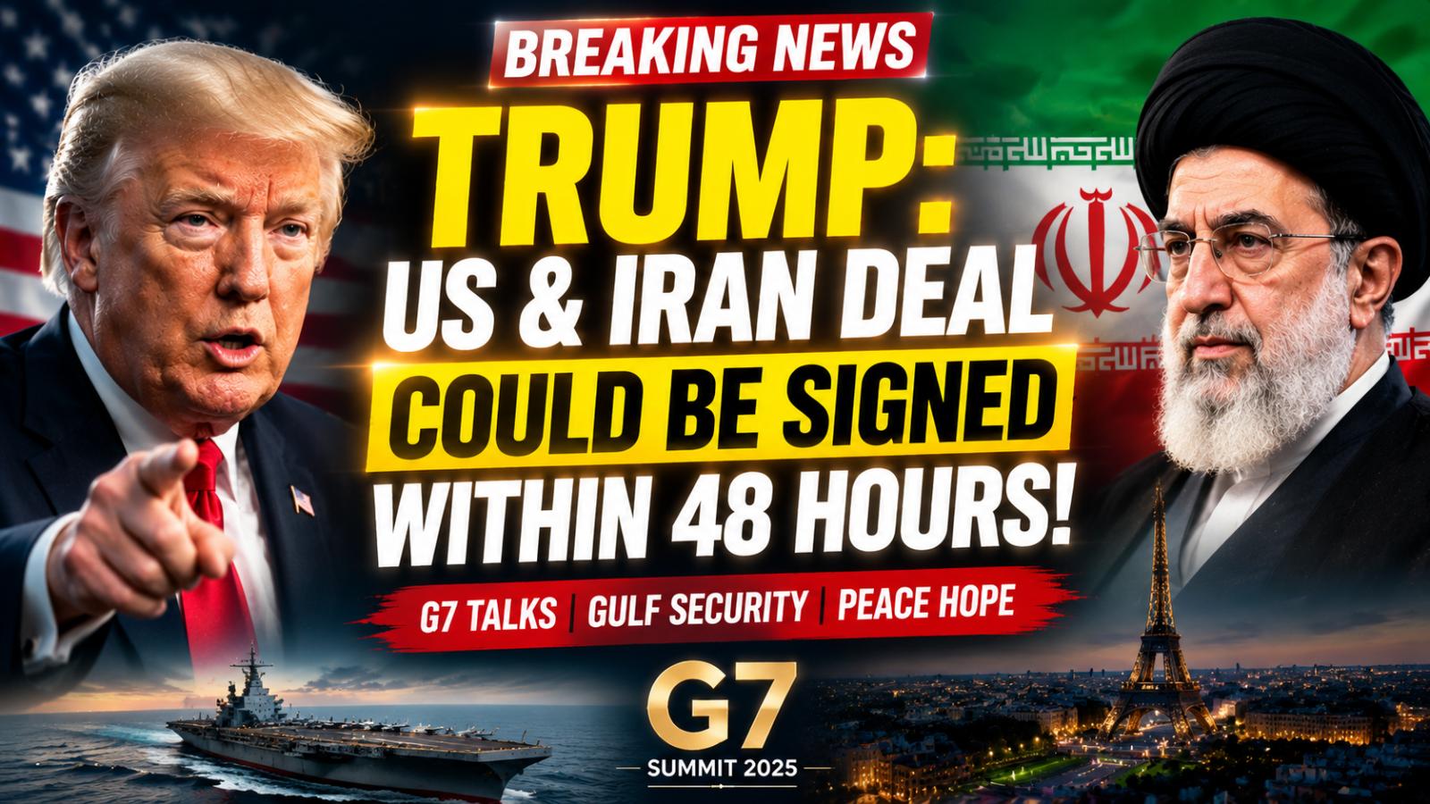 Trump says US and Iran could sign agreement within 48 hours amid G7 talks