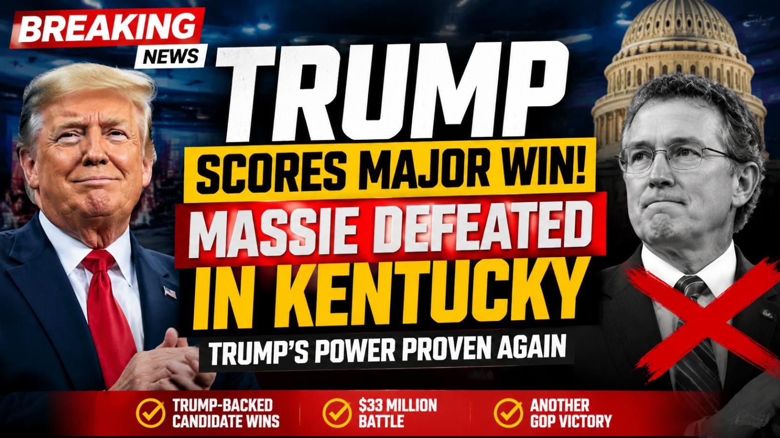 Trump-Backed Challenger Defeats Kentucky Rep Thomas Massie