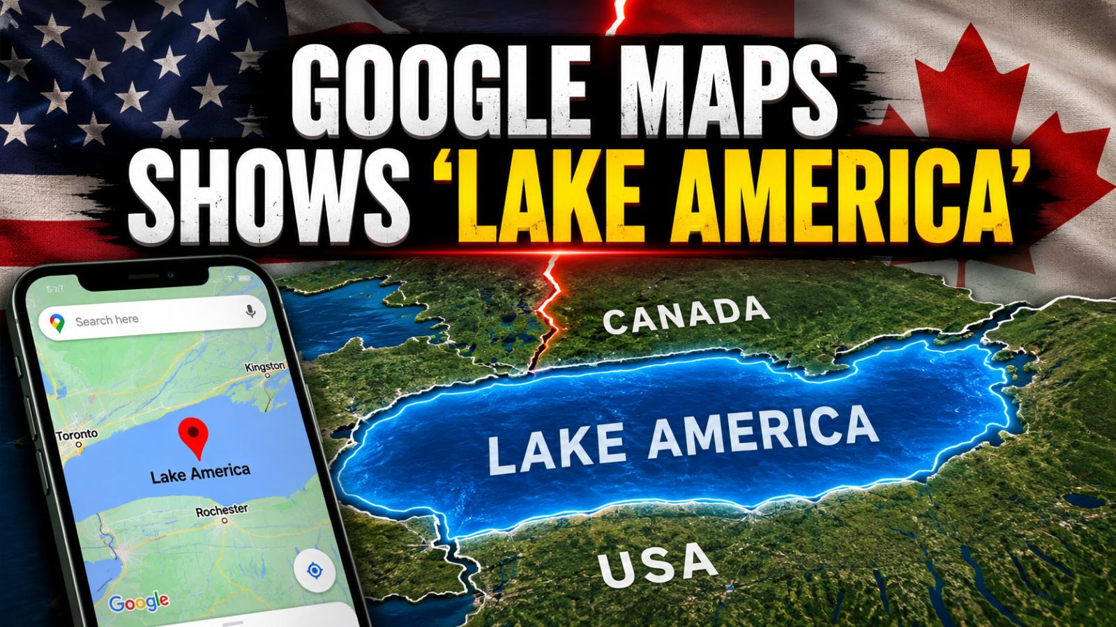 Google Maps Lake America Change Sparks US-Canada Row