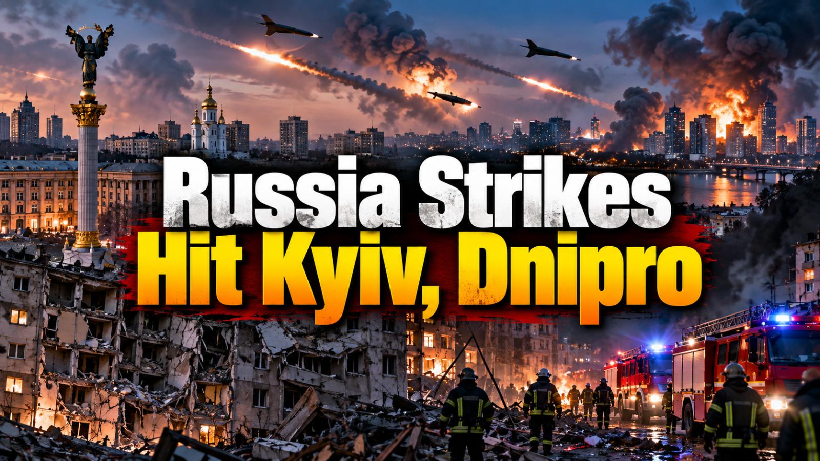 Russia Ukraine Attacks Kill Nine as Kyiv and Dnipro Are Hit