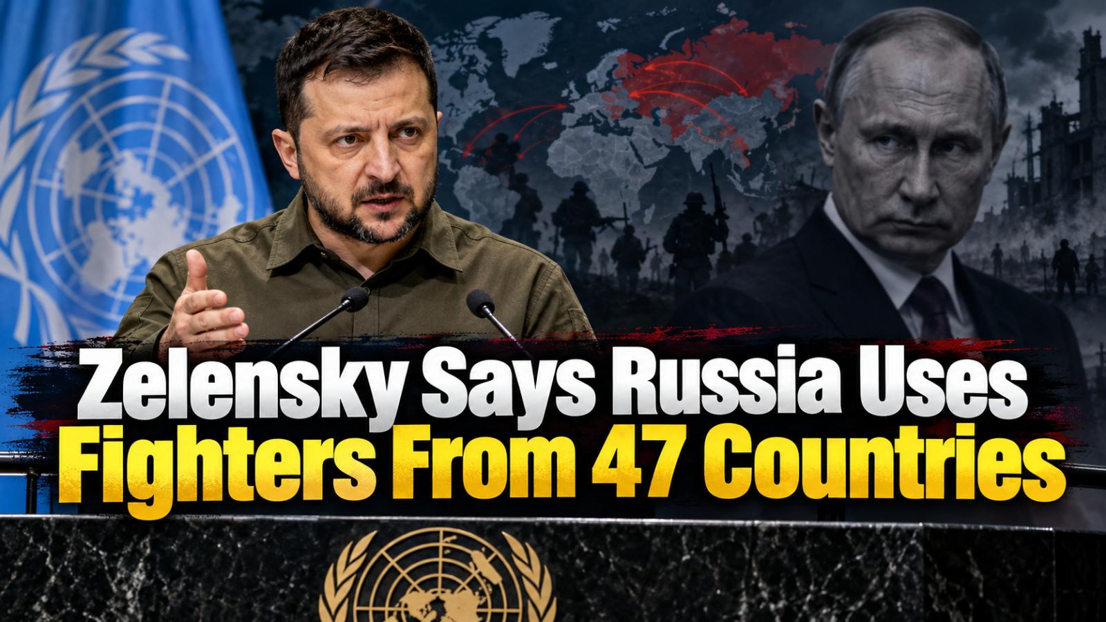 Zelensky says Russia uses foreign fighters from 47 countries