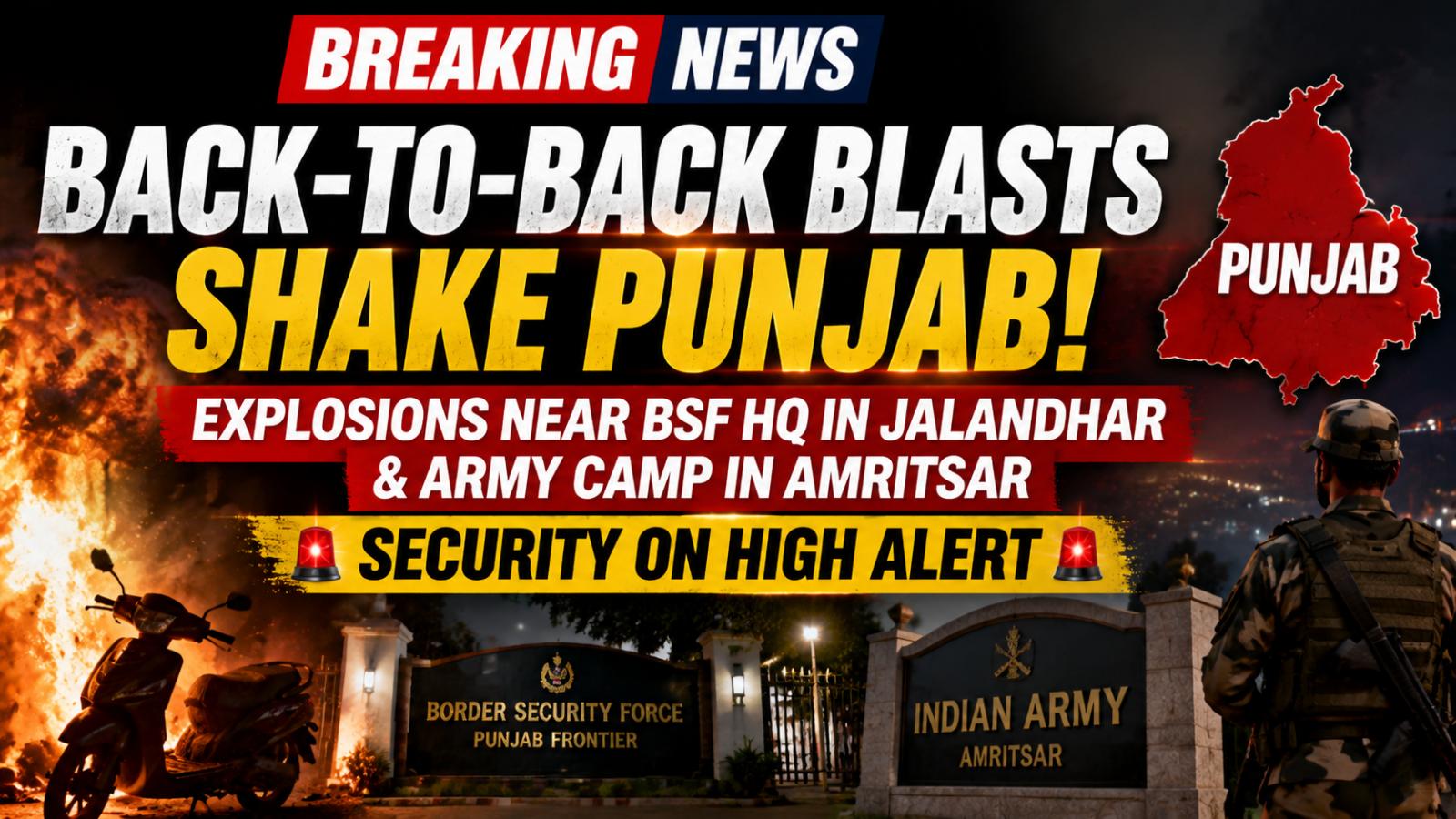Punjab on High Alert After Explosions at Military Installations