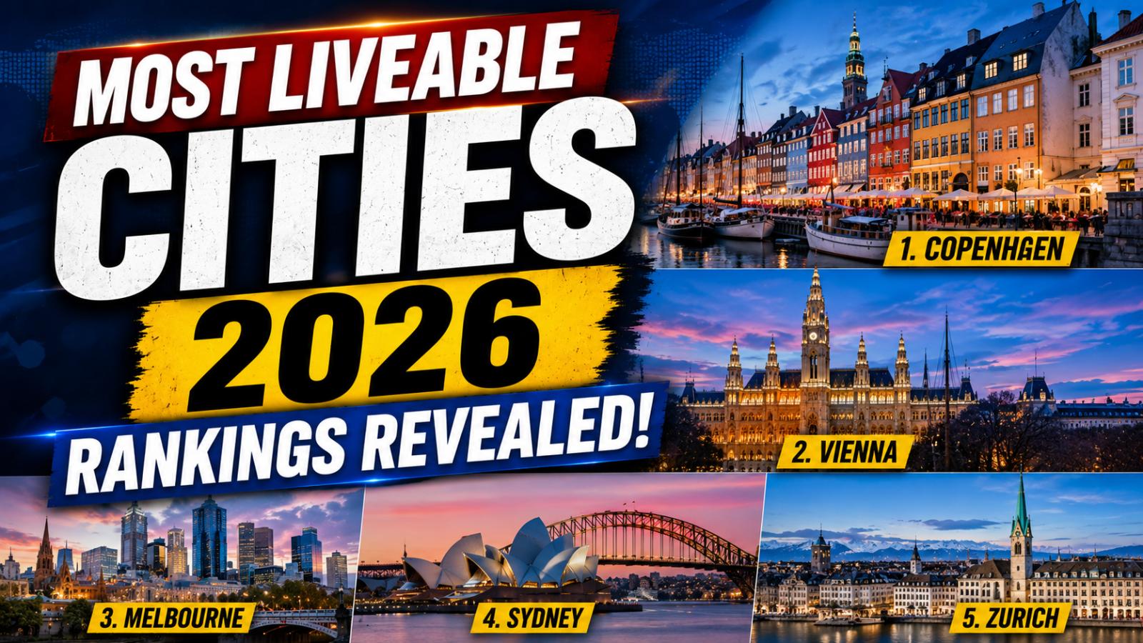 World's Most Liveable Cities 2026: Copenhagen Tops Global List