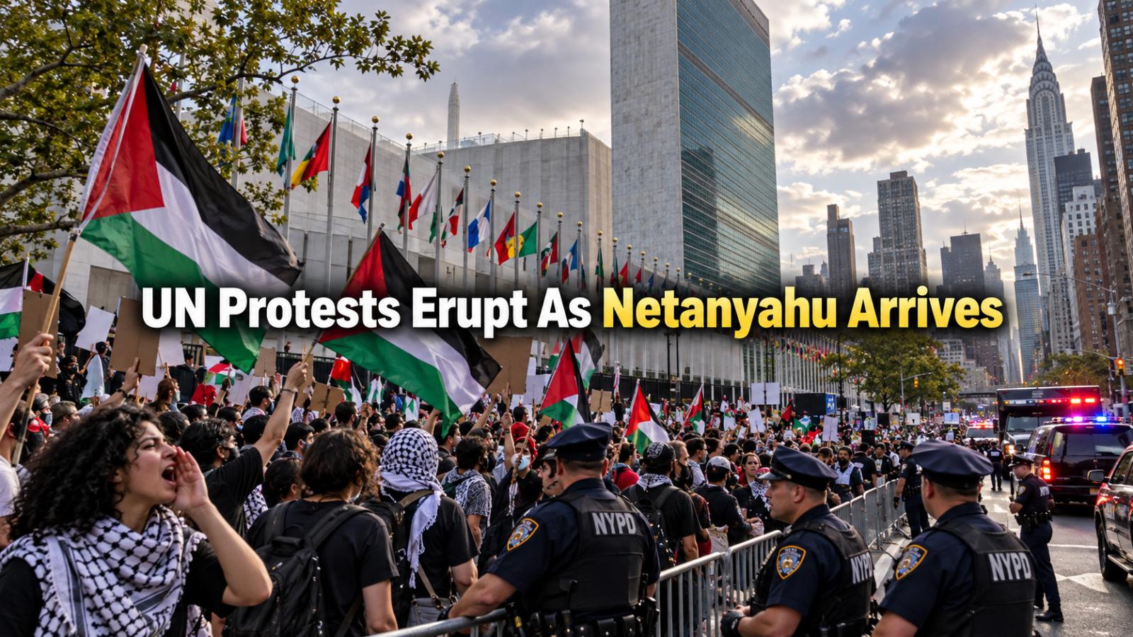 Netanyahu UN protest draws hundreds and arrests in New York