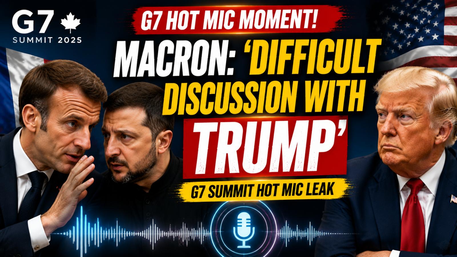 Macron’s hot mic remark about Trump sparks G7 diplomatic tension