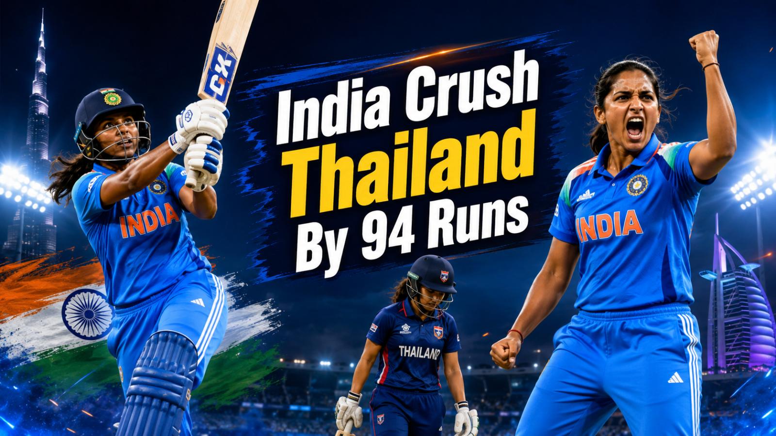 India Women vs Thailand: Shafali, Deepti Seal 94-Run Win