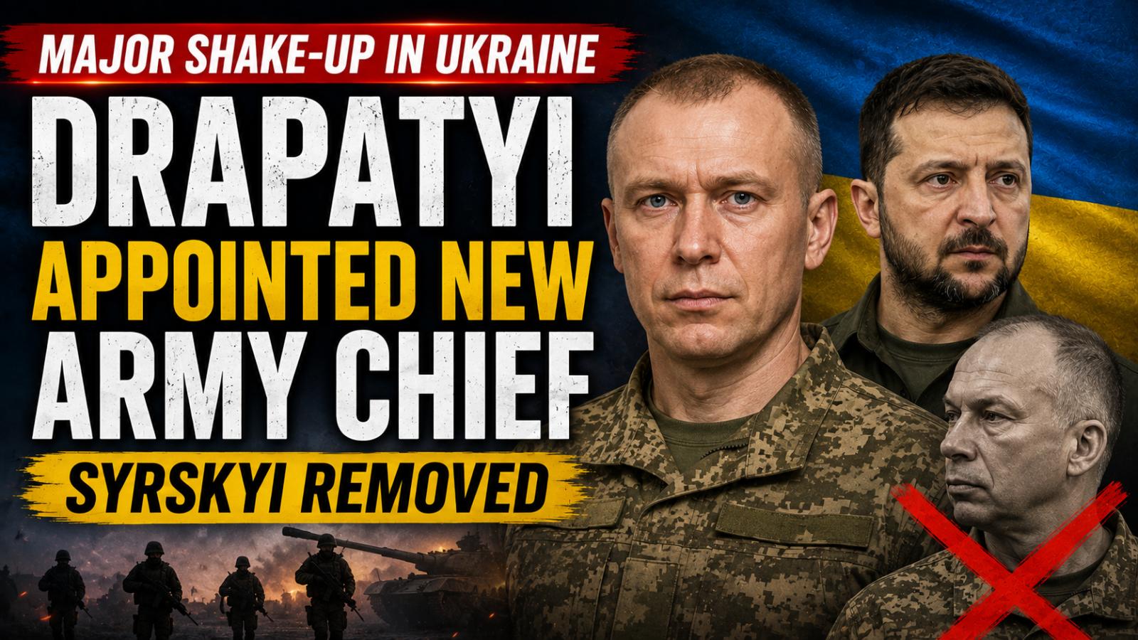 Mykhailo Drapatyi Replaces Syrskyi as Ukraine Army Chief