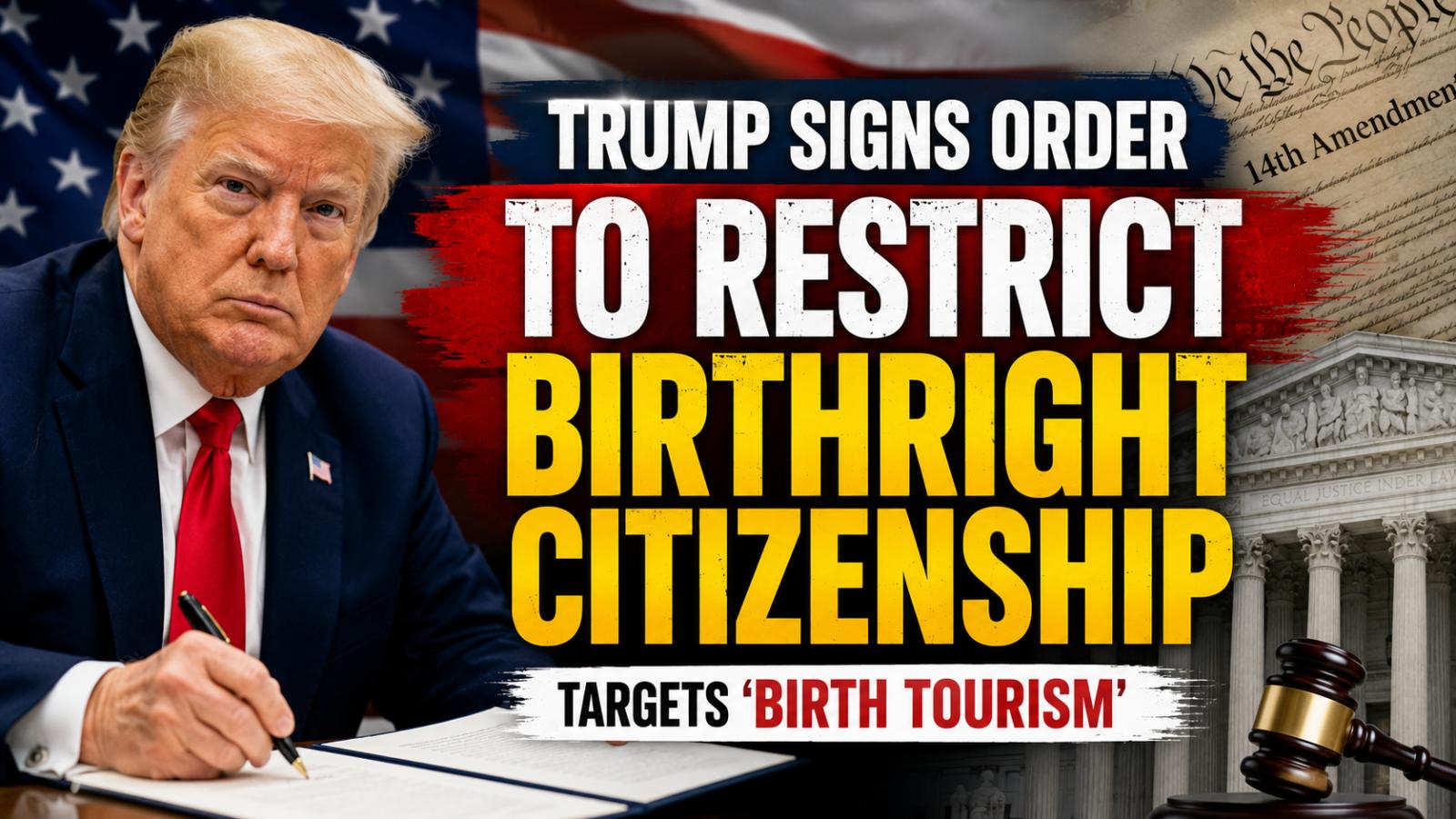 Trump birthright citizenship order targets birth tourism