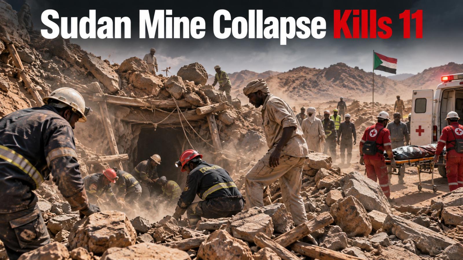 Sudan Mine Collapse Kills 11 as Rescue Search Continues