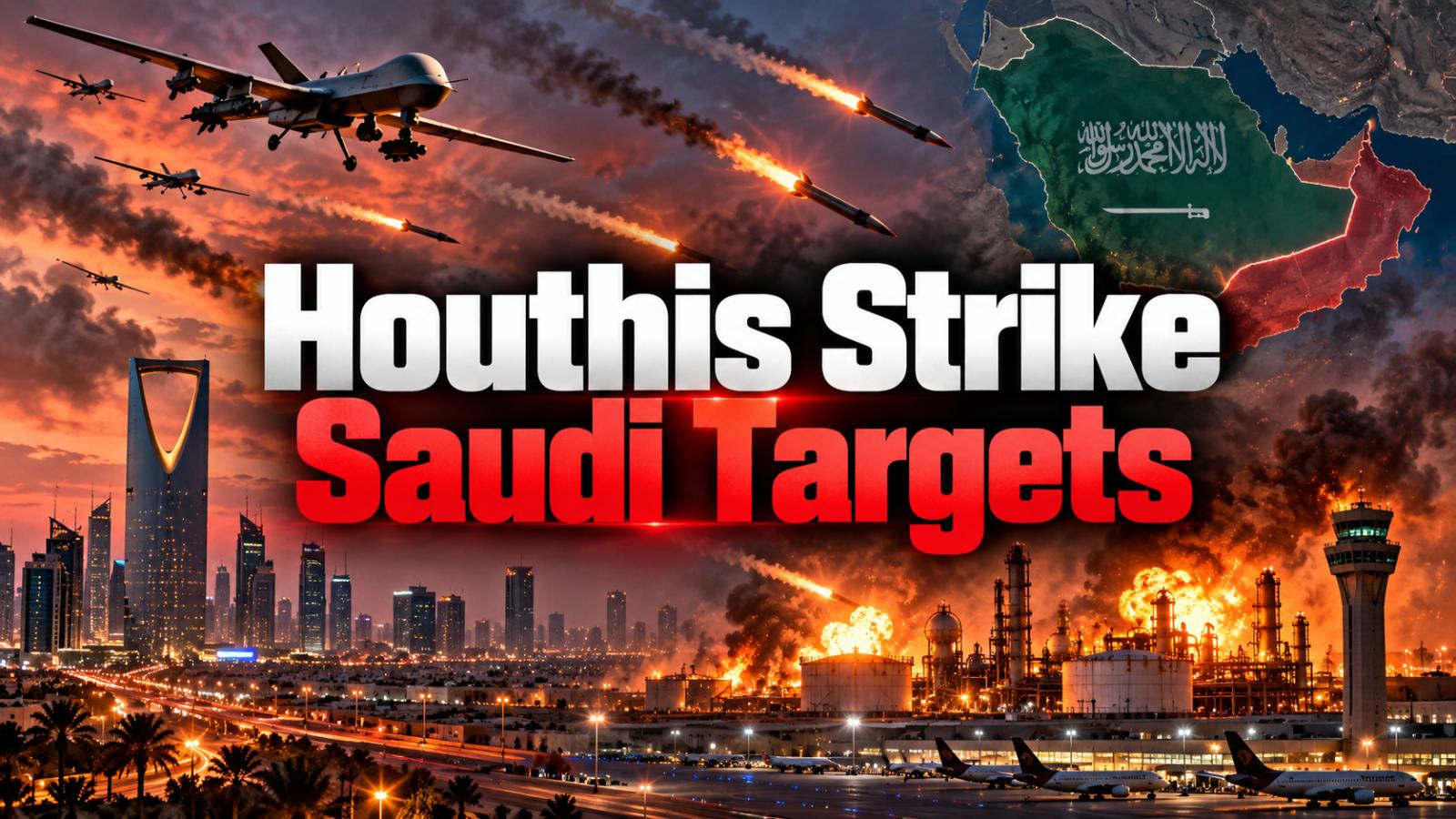 Houthi attacks on Saudi Arabia target airport and Aramco