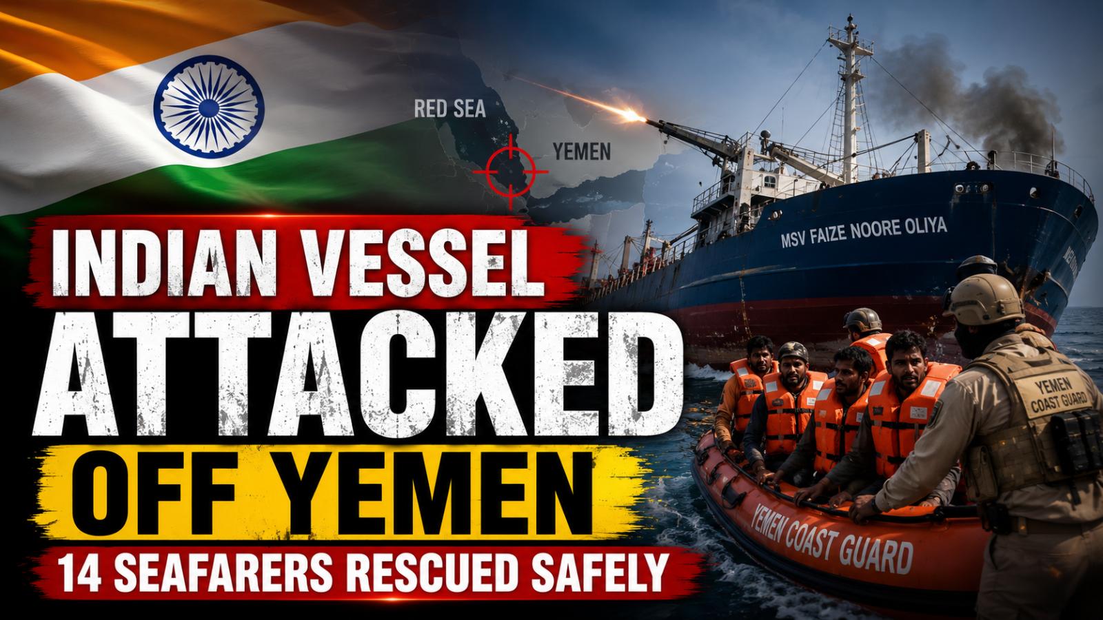 Indian Vessel Attack off Yemen: 14 Seafarers Rescued