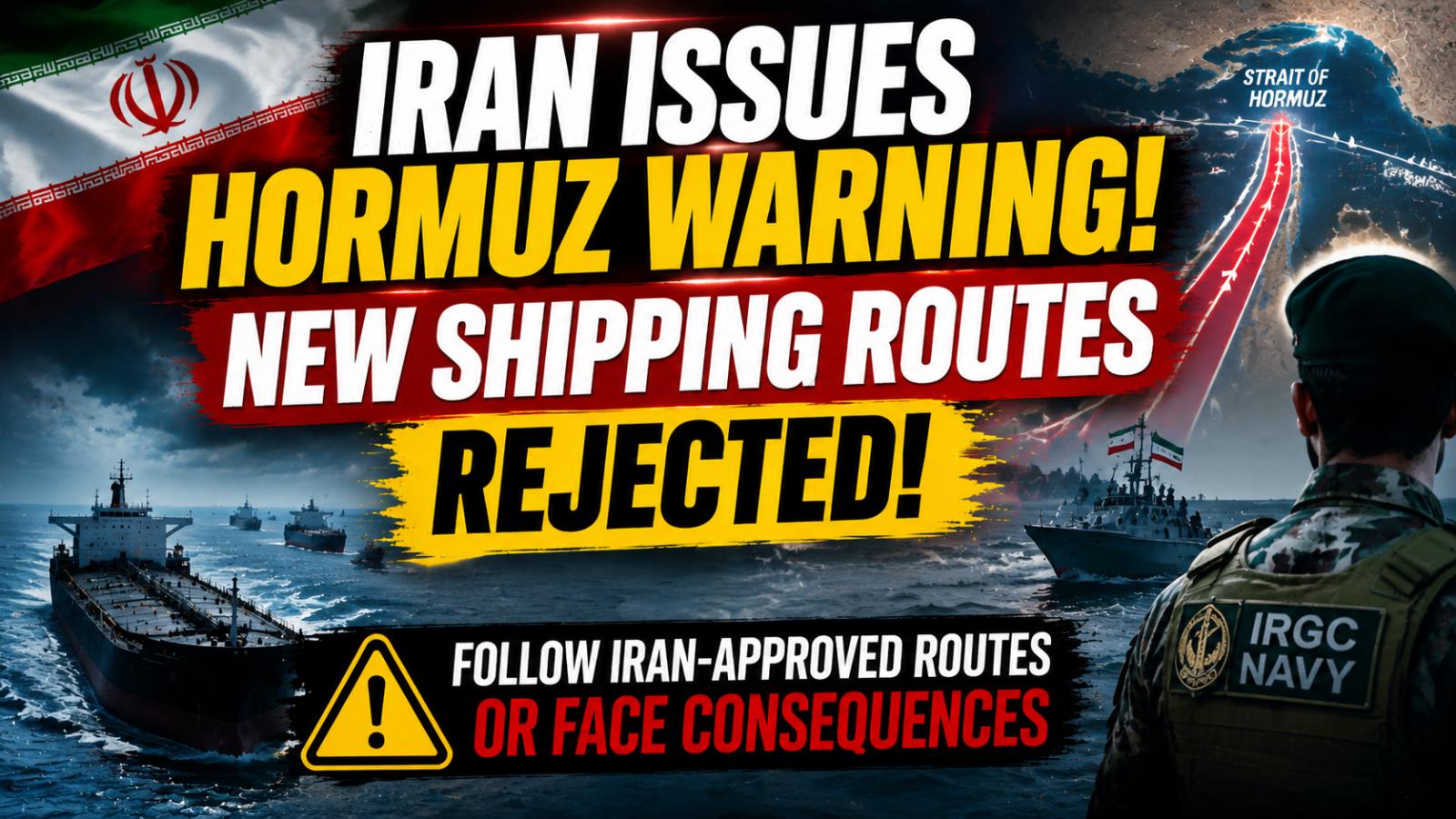 IRGC Navy Declares Approved Shipping Routes in Strait of Hormuz Mandatory