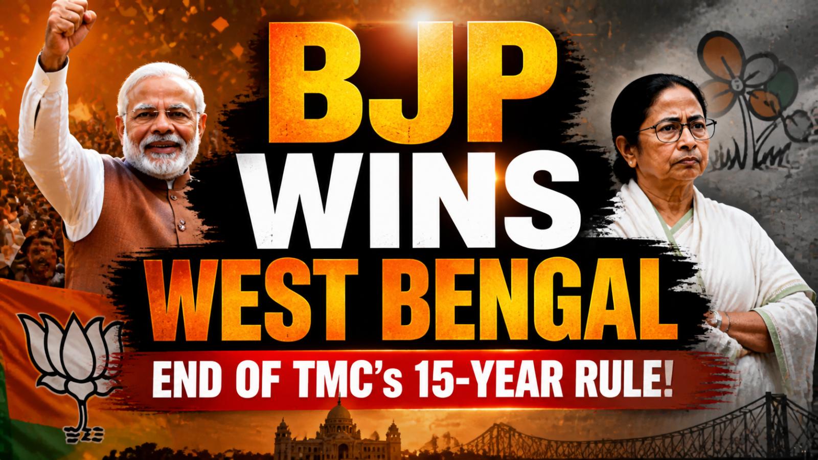 BJP Wins Historic Victory in West Bengal, Ends TMC’s 15-Year Rule