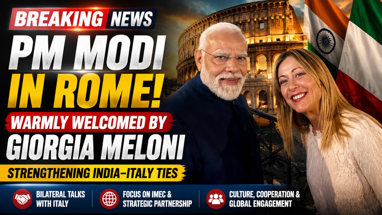 Italy Welcomes PM Modi For Final Leg Of Five-Nation Tour