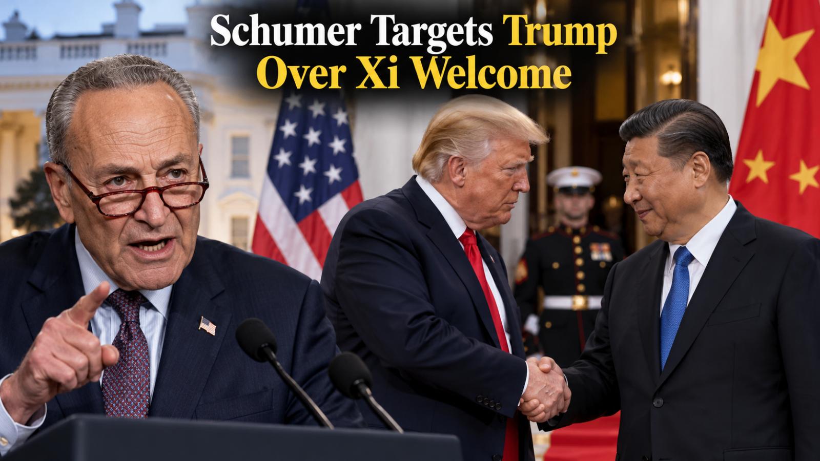 Schumer criticizes Trump over high-profile Xi welcome