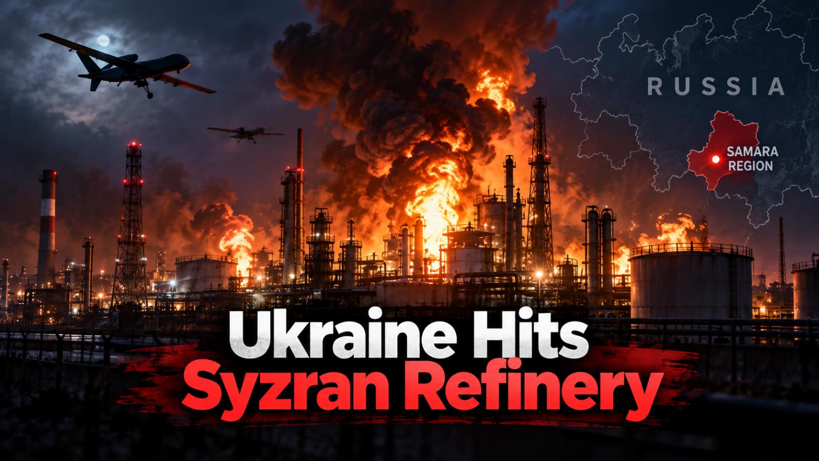 Ukraine Syzran Refinery Strike Sparks Fires in Russia