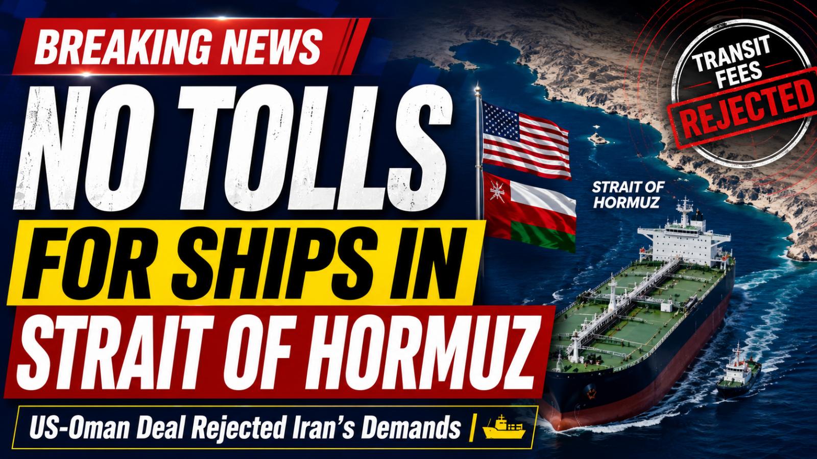 Strait of Hormuz Shipping Deal Rules Out Transit Tolls