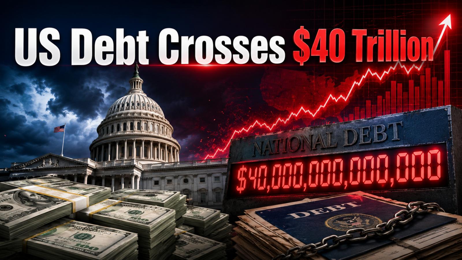 US Debt Crosses $40 Trillion as Borrowing Pressure Builds