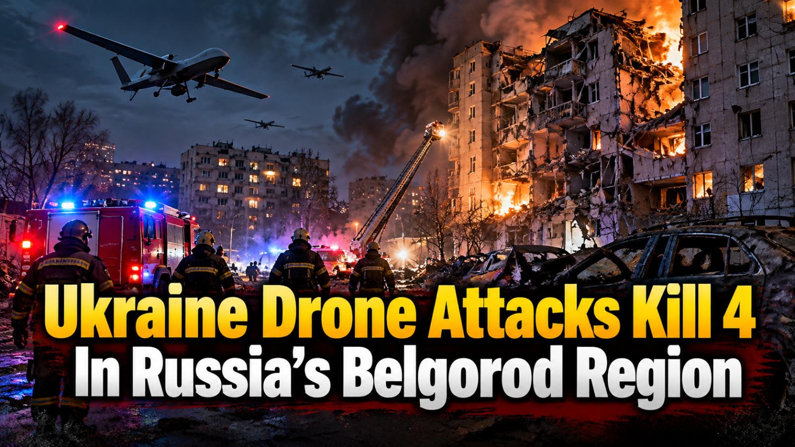 Ukraine Drone Attacks Kill 4 in Russia's Belgorod Region