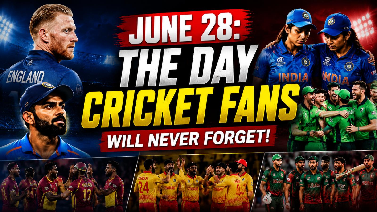 June 28 cricket shock: retirements, defeats and historic wins