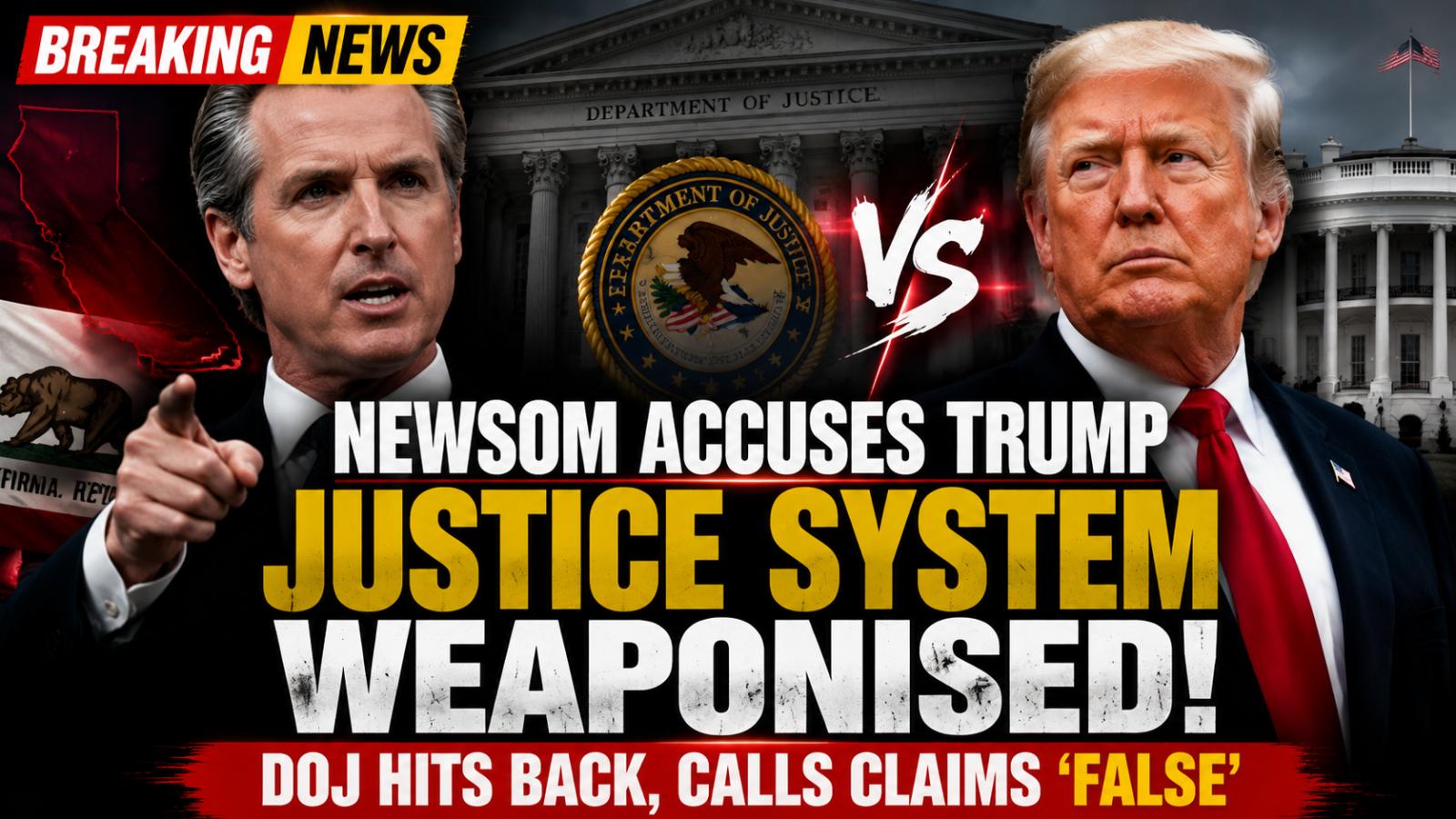 Gavin Newsom Accuses Trump of Weaponising Justice System in US Clash