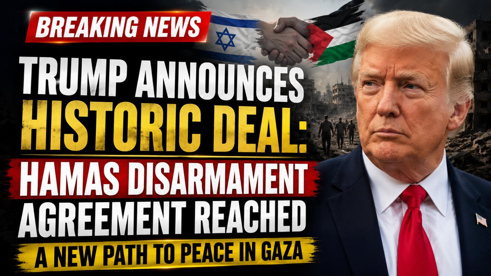 Trump Announces Hamas Disarmament Agreement for Gaza
