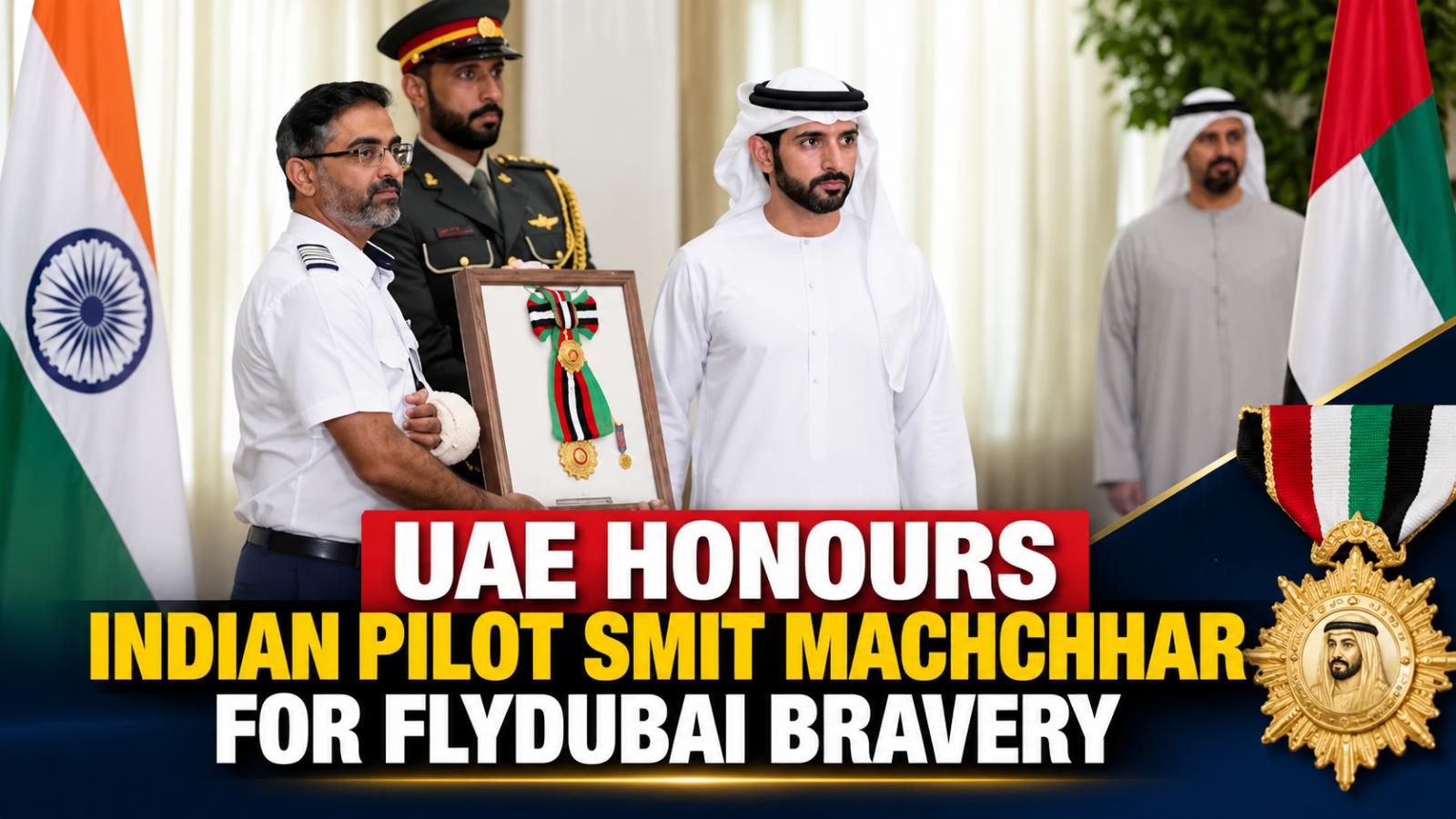 UAE Honours Indian Pilot Smit Machchhar for Flydubai Bravery