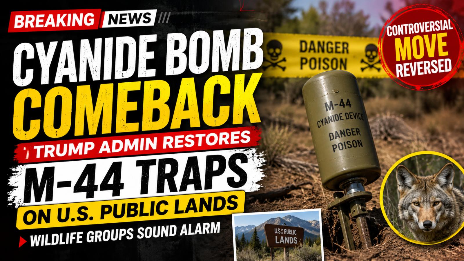 Trump Administration Restores Cyanide Bomb Use on US Public Lands
