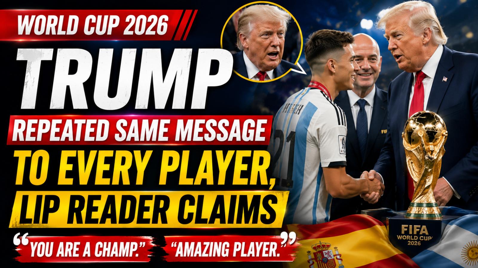 Trump Repeated Same Message to World Cup Players, Lip Reader Claims