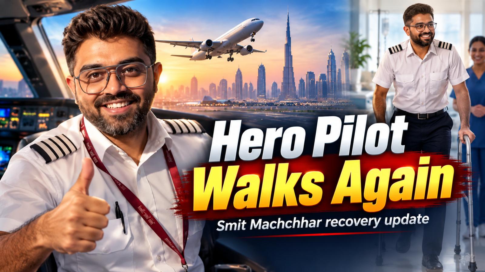 Smit Machchhar recovery Flydubai pilot walks 10 steps