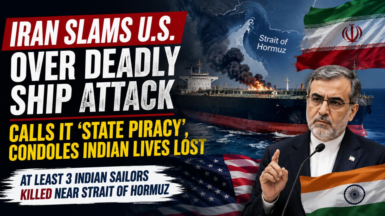 Iran Condemns U.S. Attack Killing Indian Sailors in Strait of Hormuz