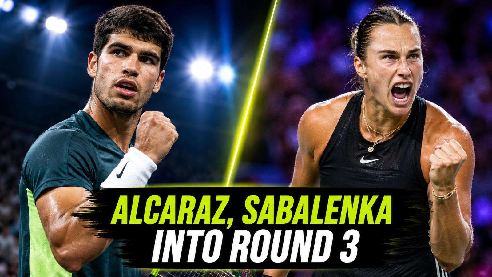 US Open 2026: Alcaraz rallies as Sabalenka cruises into round three