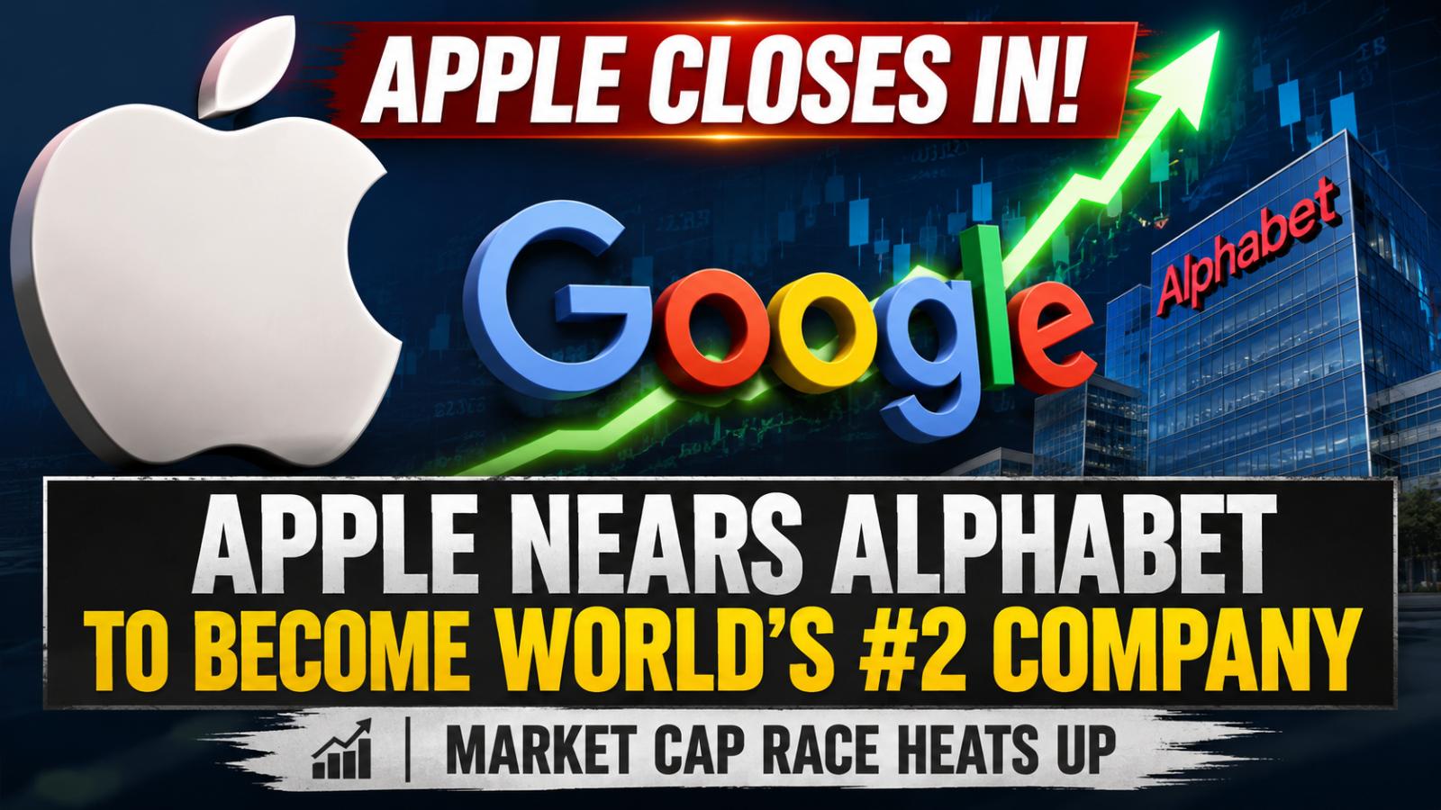 Apple market value nears Alphabet in global rankings