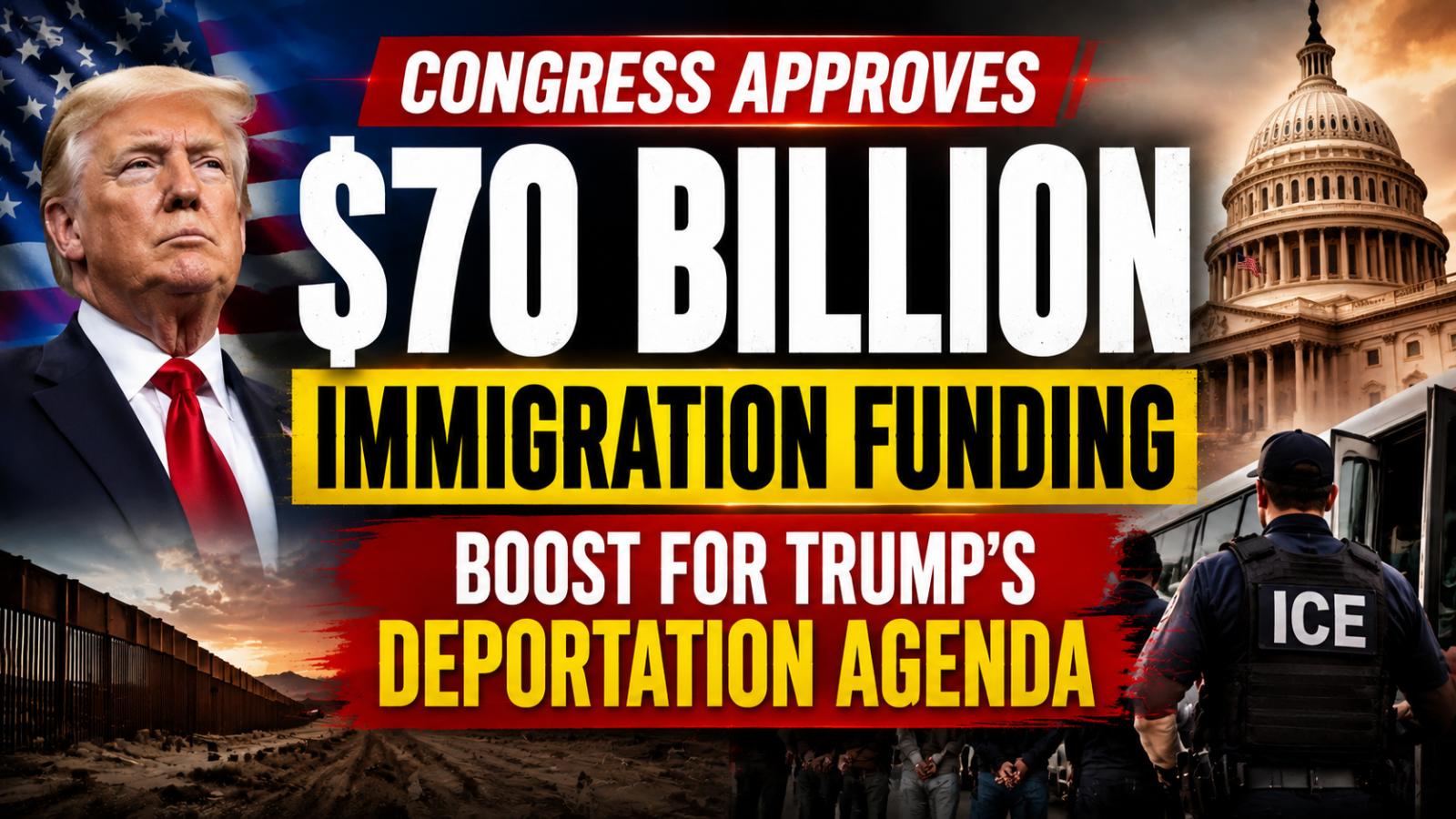 Congress approves $70B funding for Trump immigration enforcement