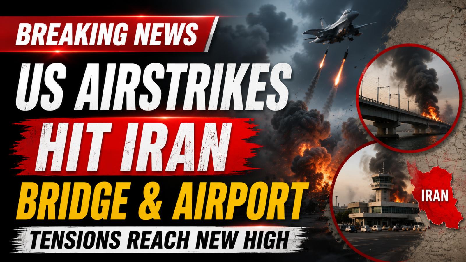 US Airstrikes Target Southern Iran Bridge and Airport