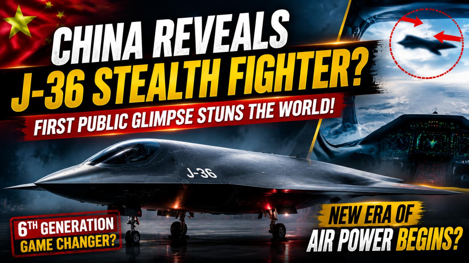 China appears to unveil J-36 stealth fighter in PLA video