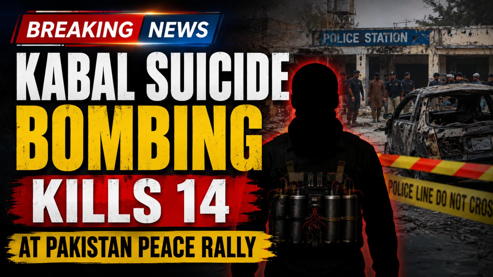 Kabal Suicide Bombing Kills 14 at Pakistan Peace Rally